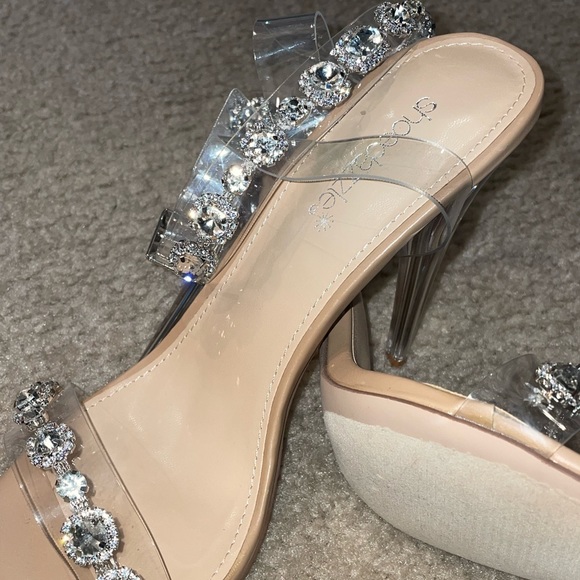 Nude Blingy Pumps Women’s sz 10 - Picture 4 of 10